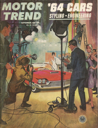 MOTOR TREND 1963 SEPT - NEW SHELBY COBRA, CADDY V-16